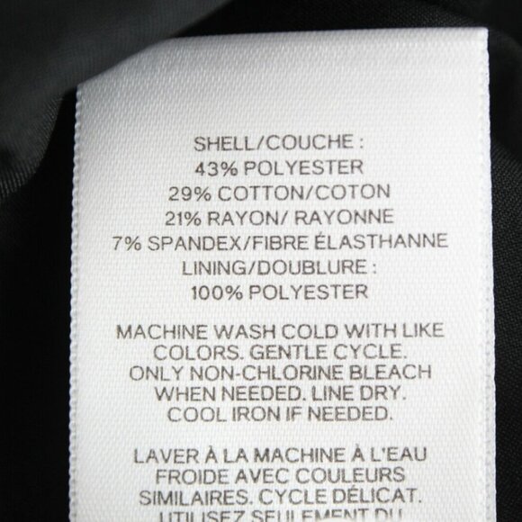 Express $70 Sz 4 Charcoal Gray Pencil Lined Polyester Cotton Rayon Skirt - Picture 4 of 6